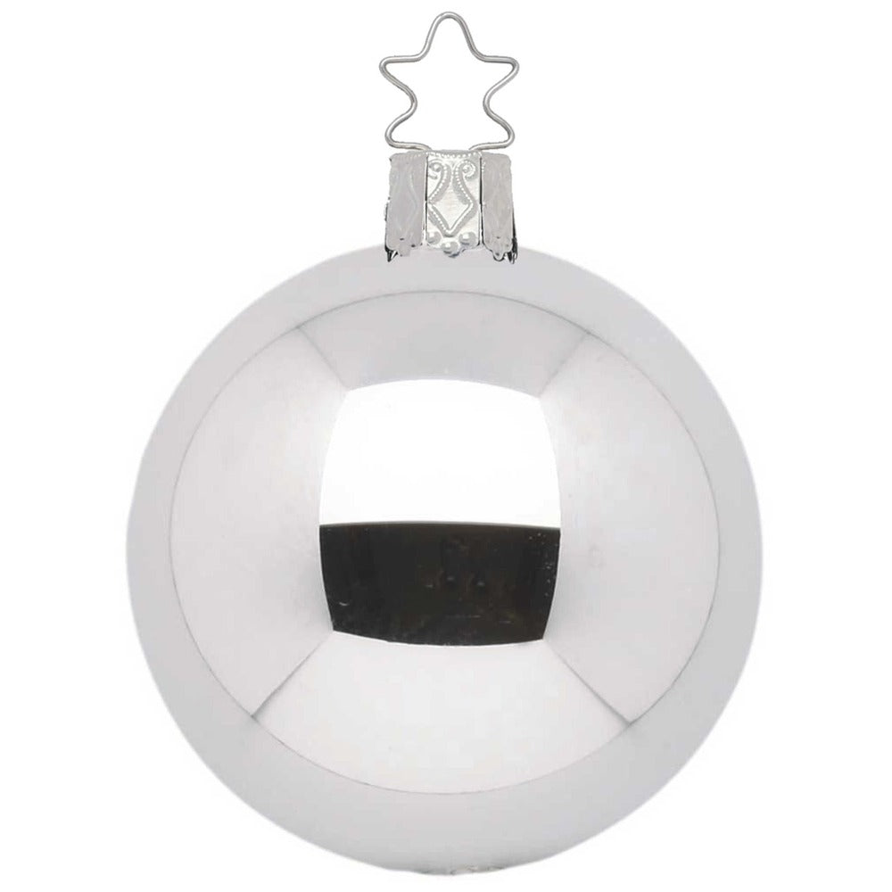 Kugel, silber glanz, 15 cm