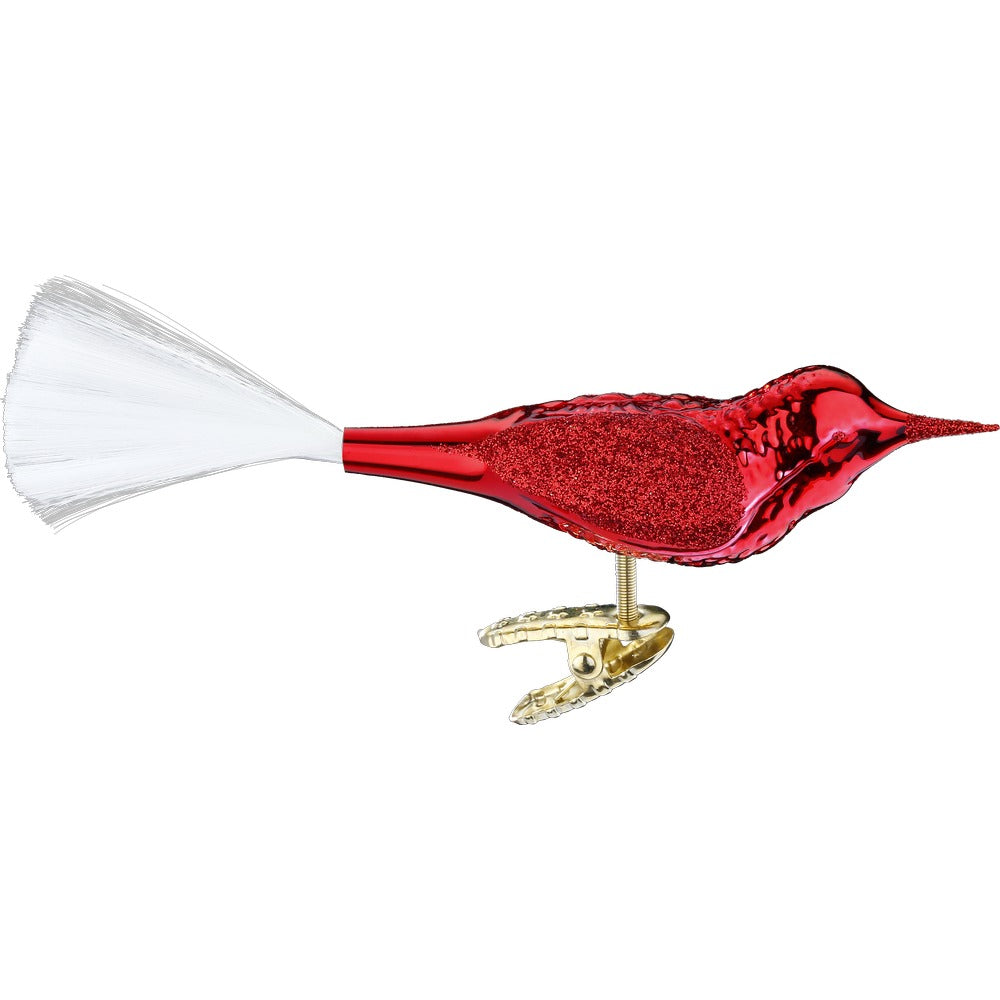 Bird, red shiny, 4''