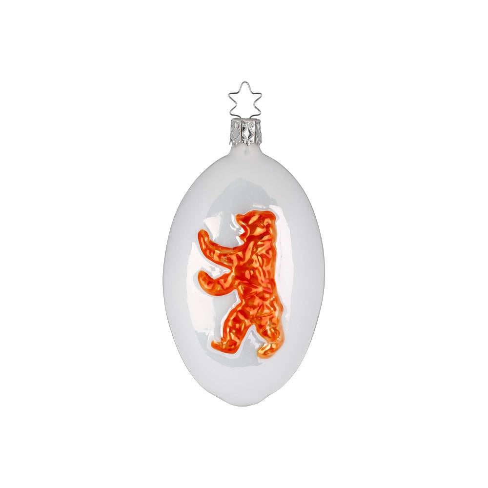 Relief Berliner Bär, orange, 11 cm