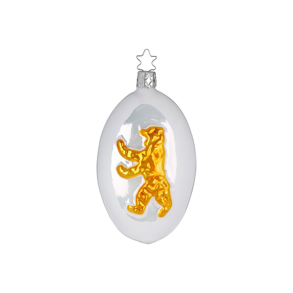 Relief Berliner Bär, gelb, 11 cm