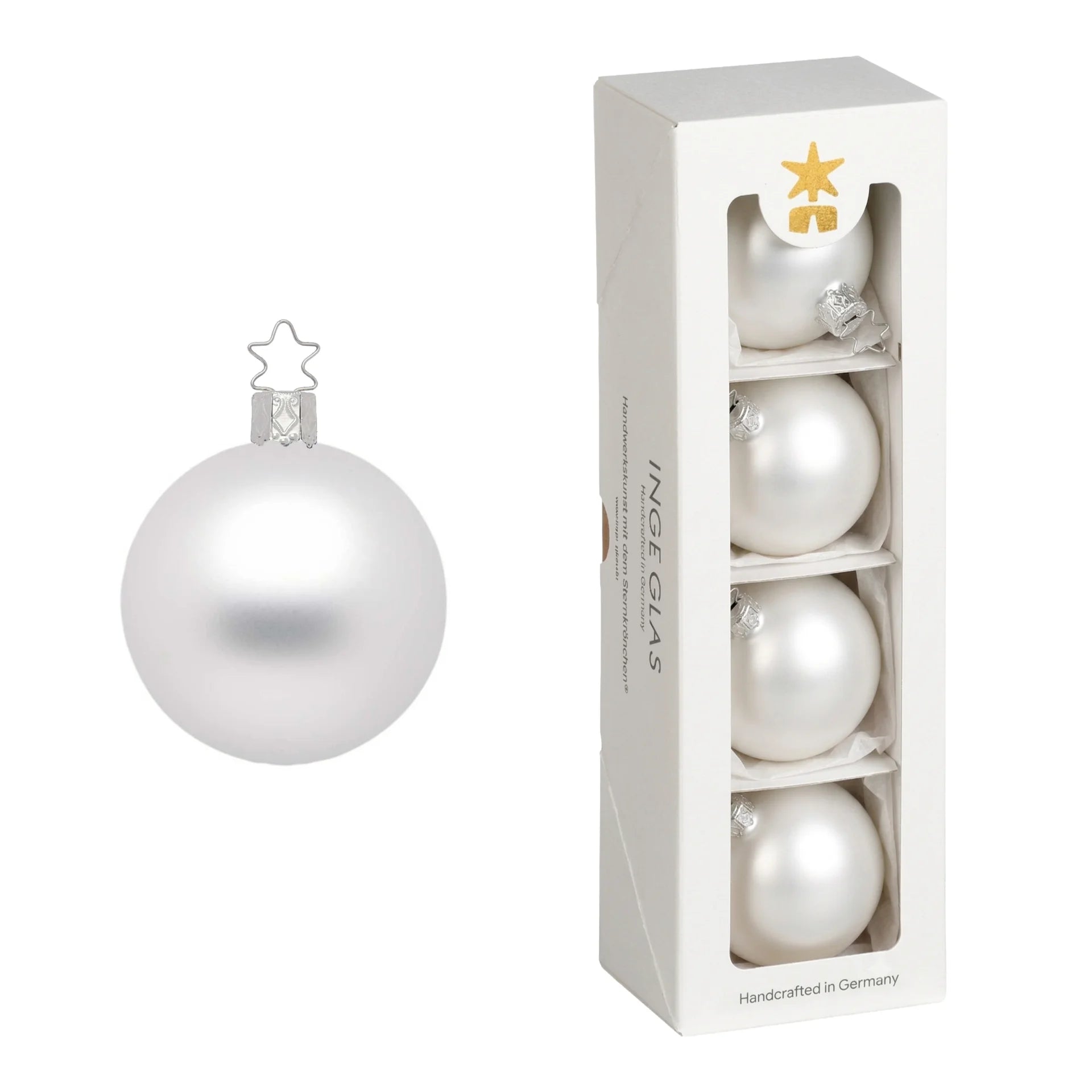 Balls, white matt, 2.4''