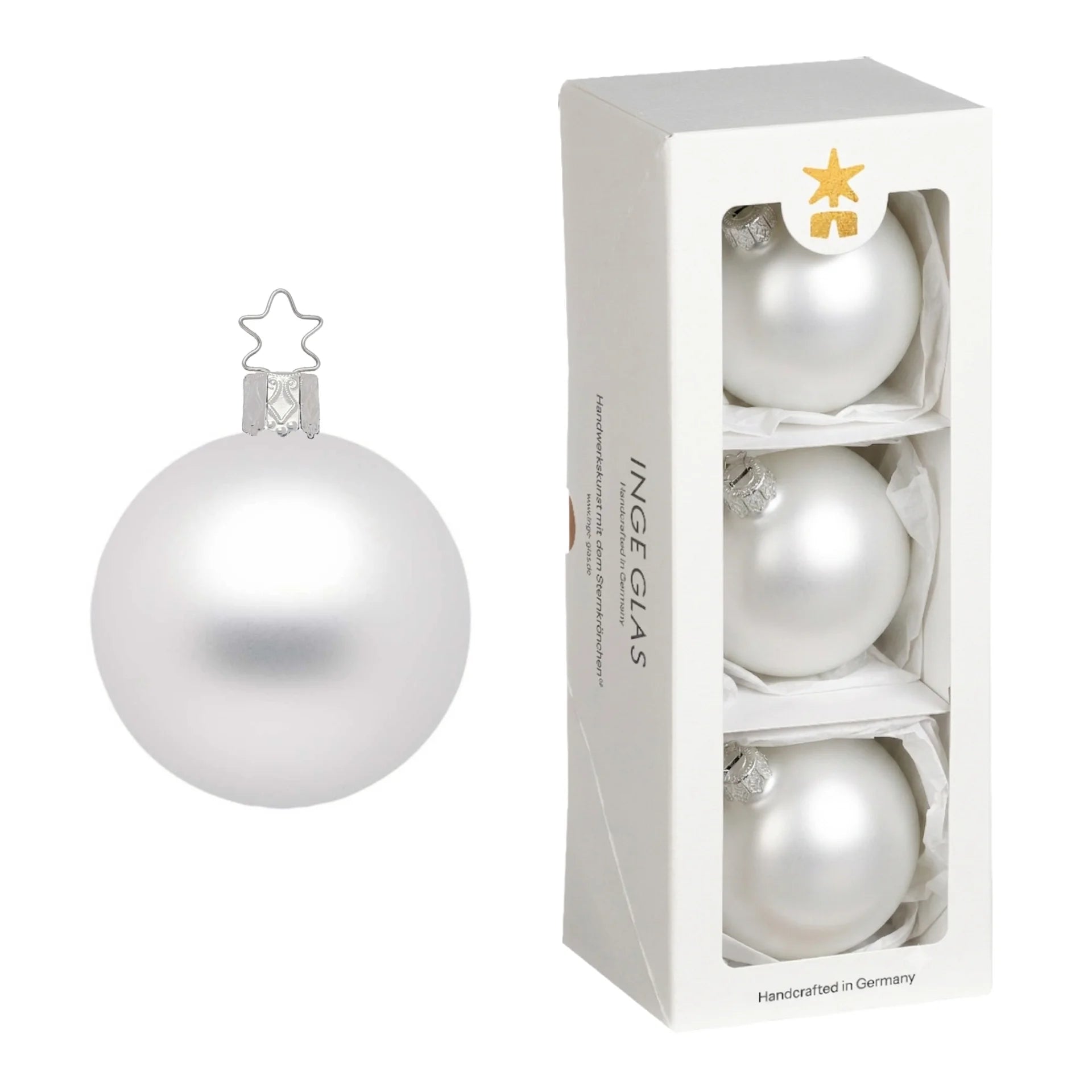 Balls, white matt, 3.2''