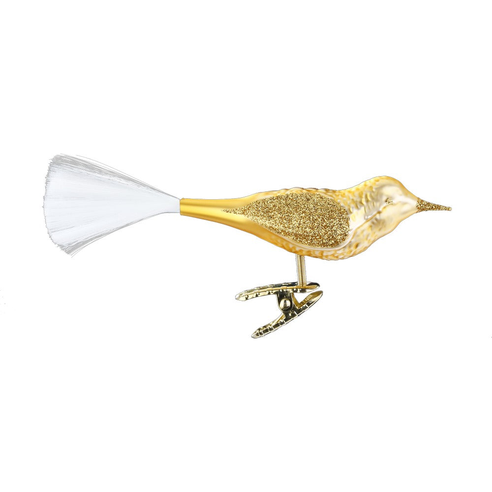 Vogel, inkagold matt, 10 cm