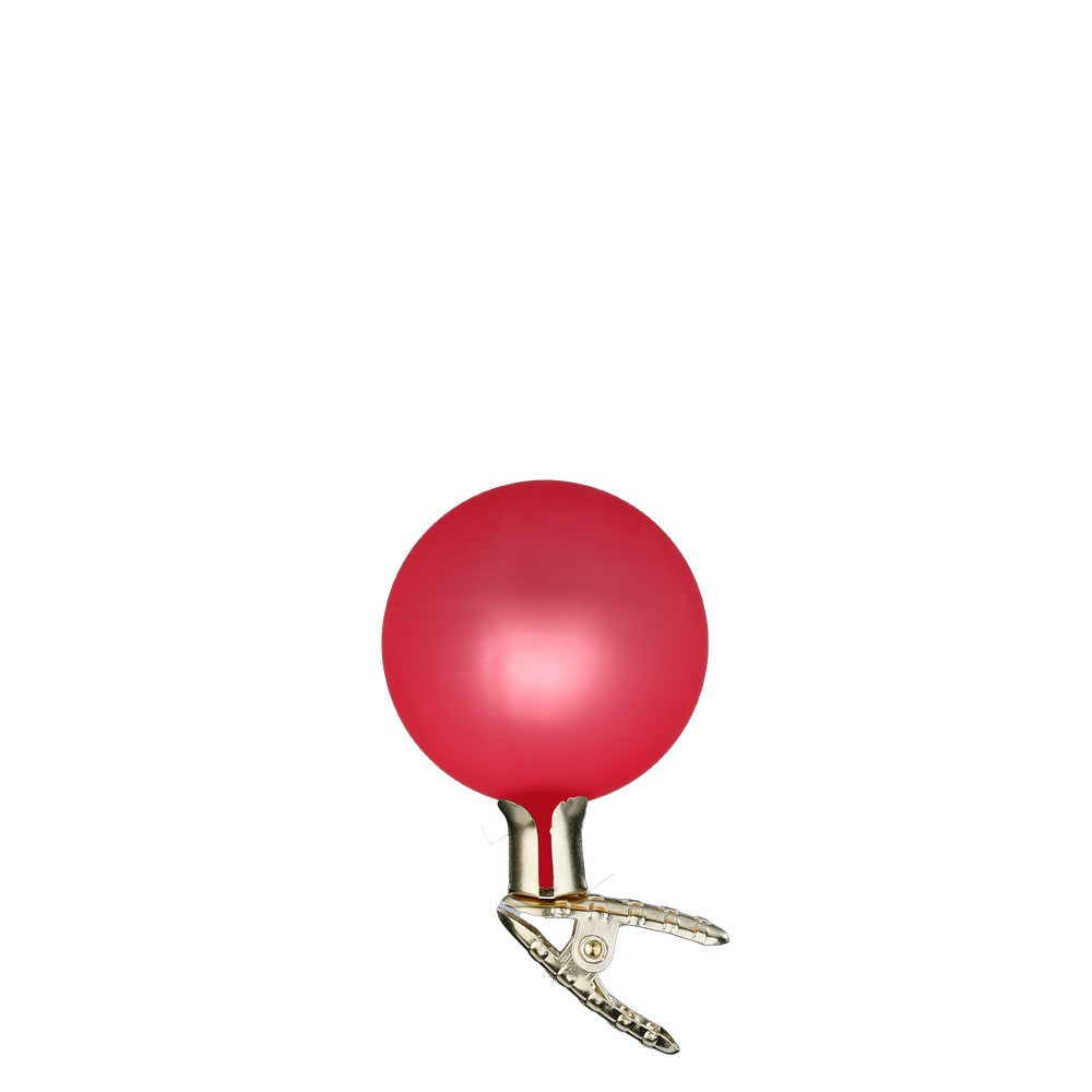 Kugeln auf Clip, pfingstrose matt, 6 cm
