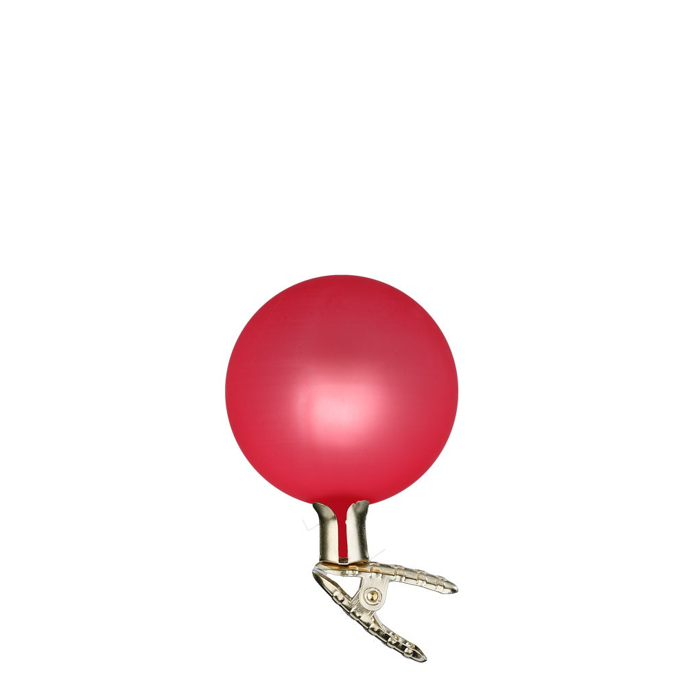 Kugeln auf Clip, pfingstrose matt, 8 cm
