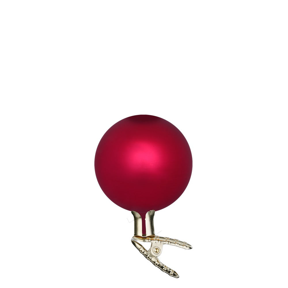 Kugeln auf Clip, dahlie matt, 8 cm