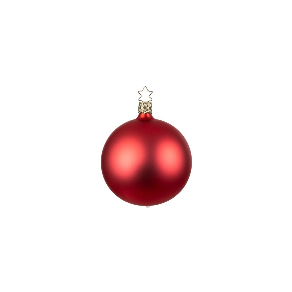 Balls, coral red matt, 2.4''