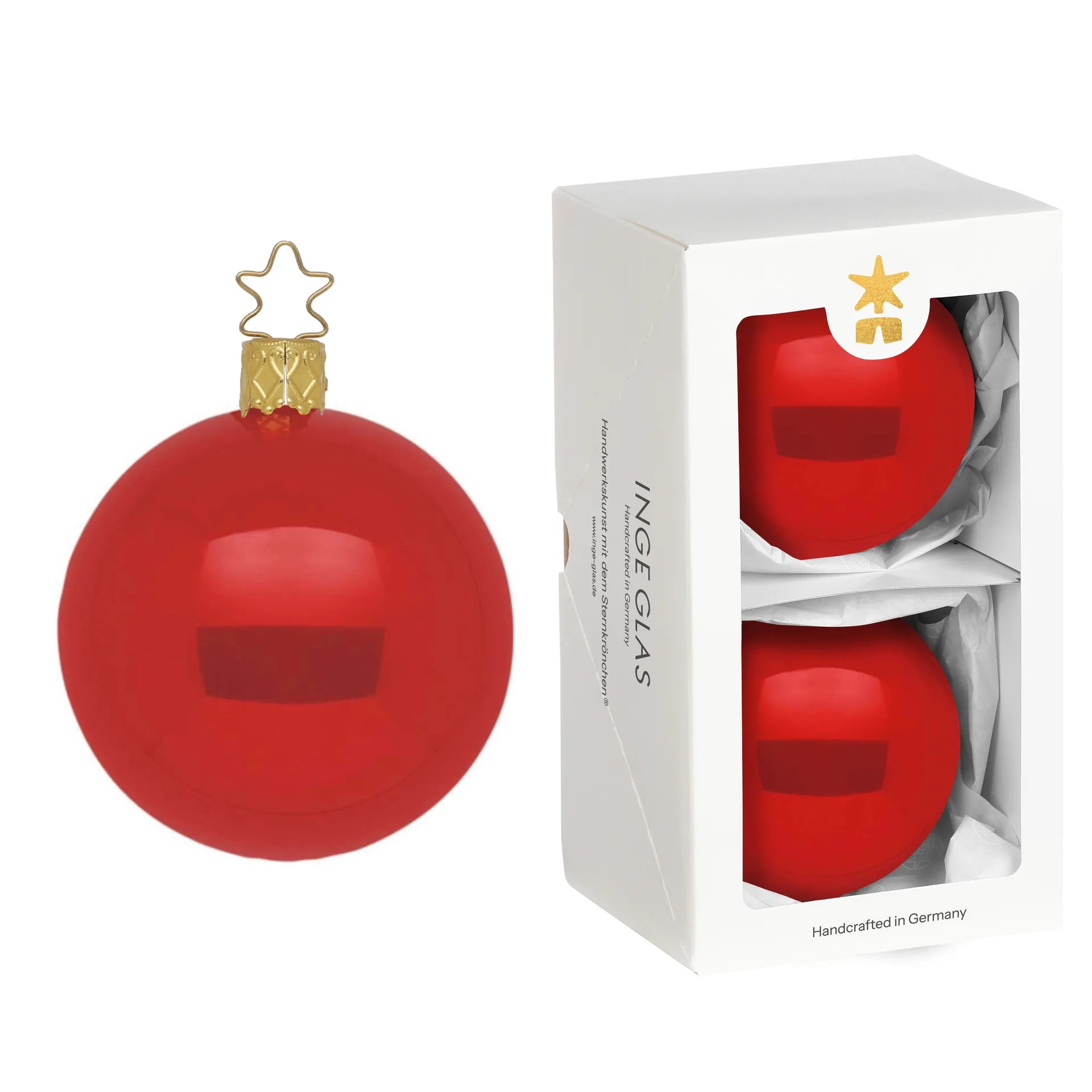 Balls, red pearl, 4''