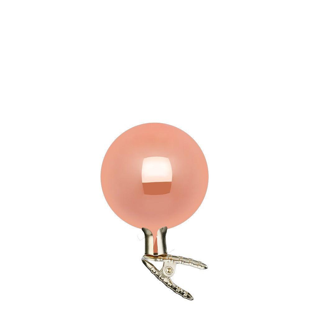 Kugeln auf Clip, apricot opal, 8 cm