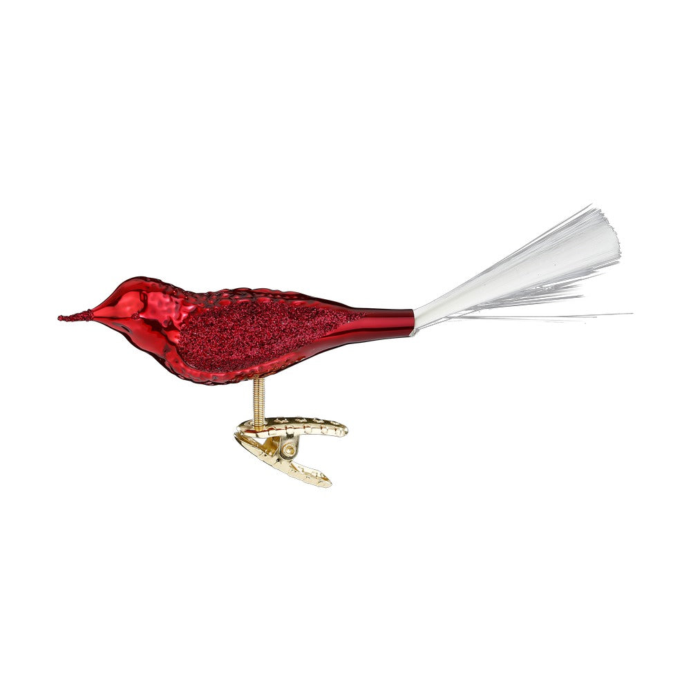 Bird, imperial red pearl, 4''
