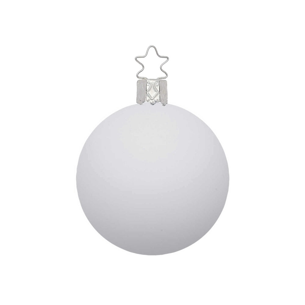 Kugel, porzellanweiß matt , 12 cm