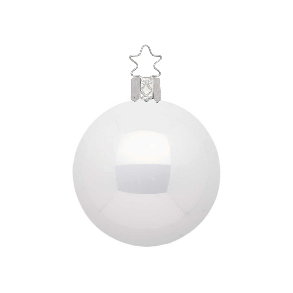Kugel, porzellanweiß opal , 12 cm