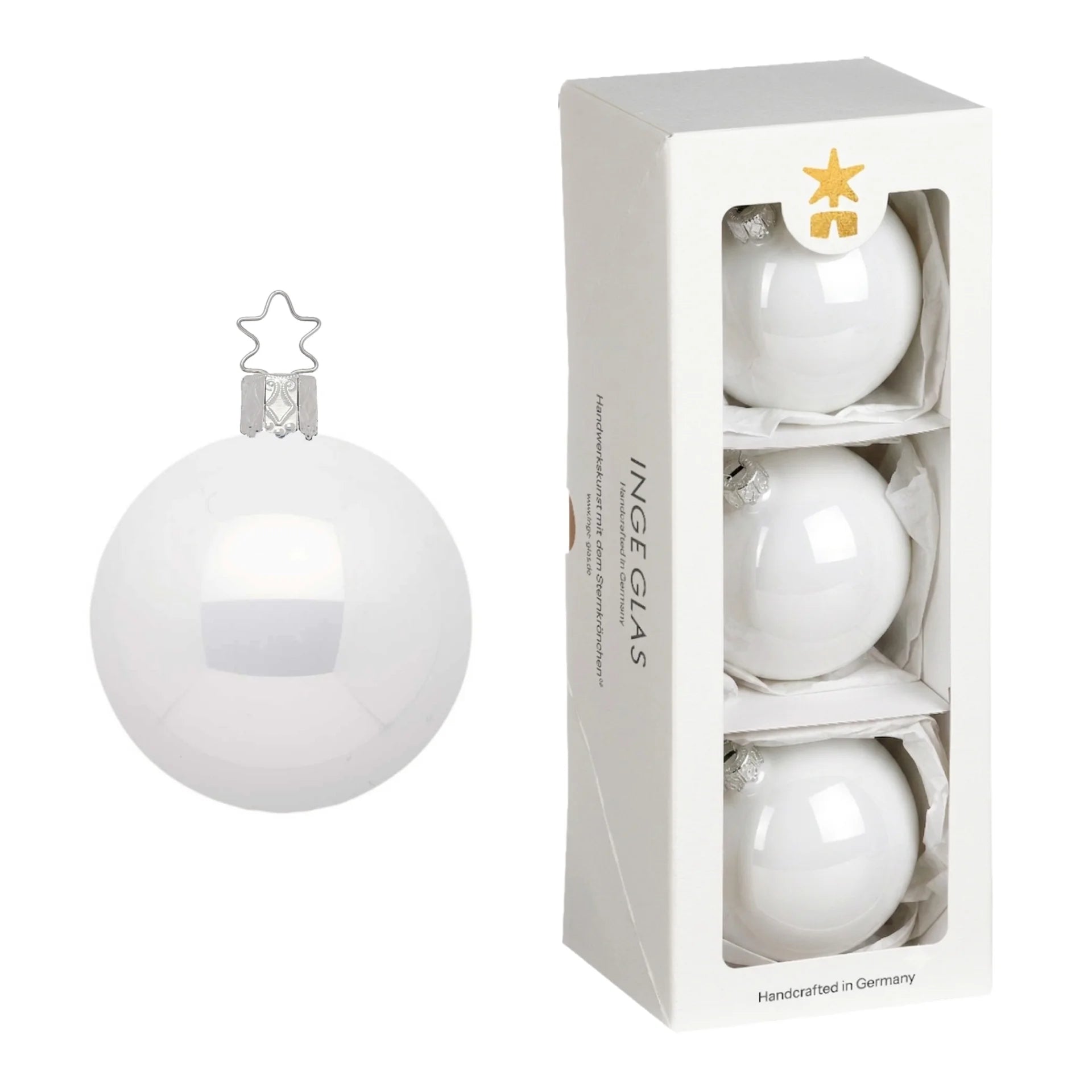 Balls, porcelain white pearl, 3.2''