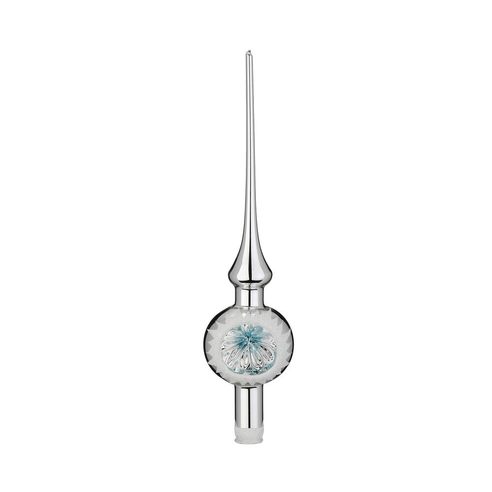 Eisiger Glanz, 7 x 30 cm, silber glanz