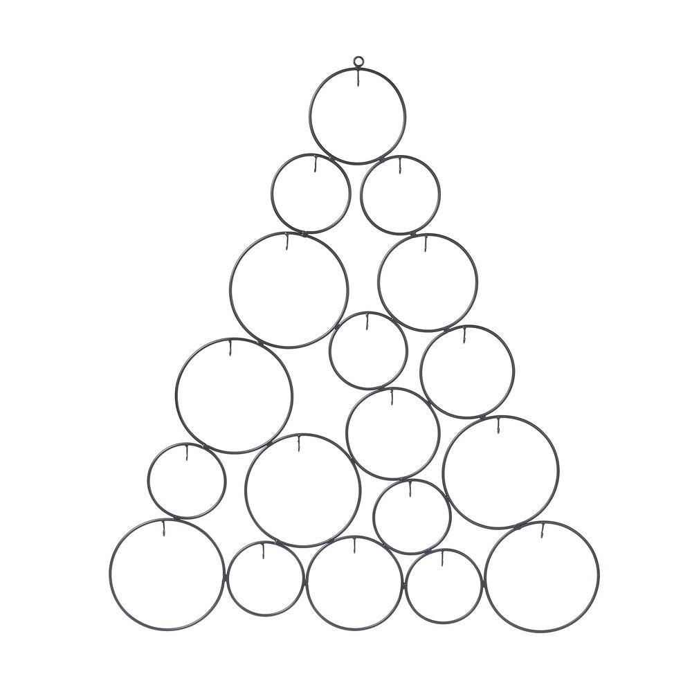 Ornamentbaum, Ringe, hängend, anthrazit