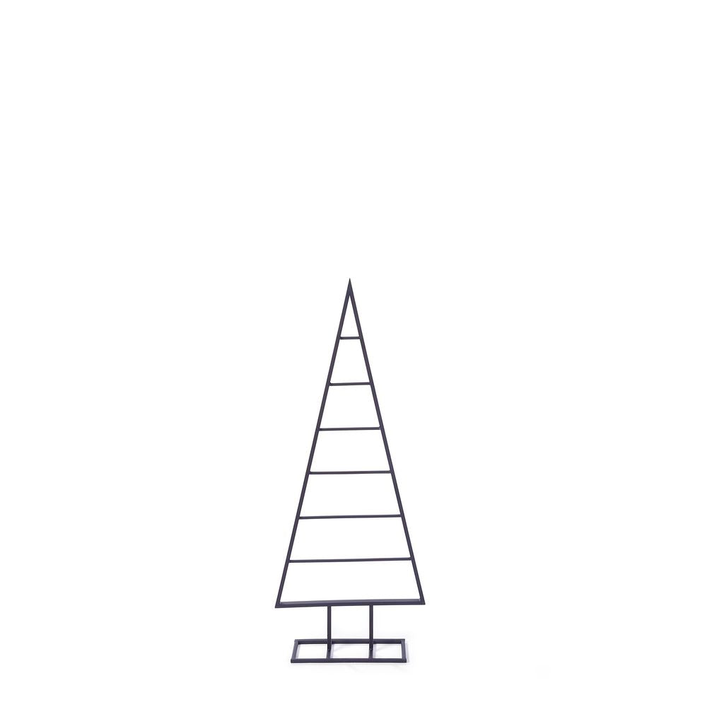 ornament tree, triangle, anthracite, metal, 100 cm