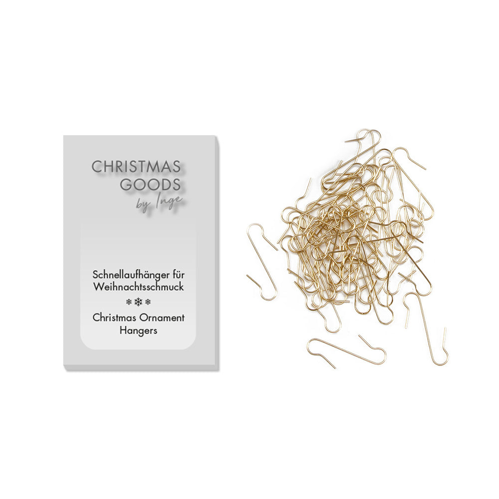 ornament hangers, gold, metal, 3.4 cm, 100 pcs.