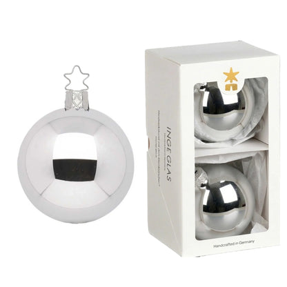 Balls, silver shiny, 4''