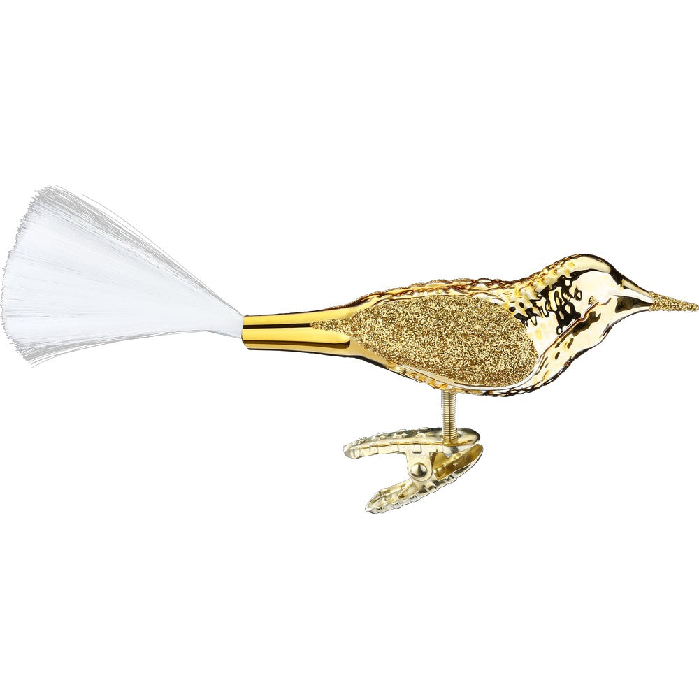 Vogel, inkagold glanz, 10 cm