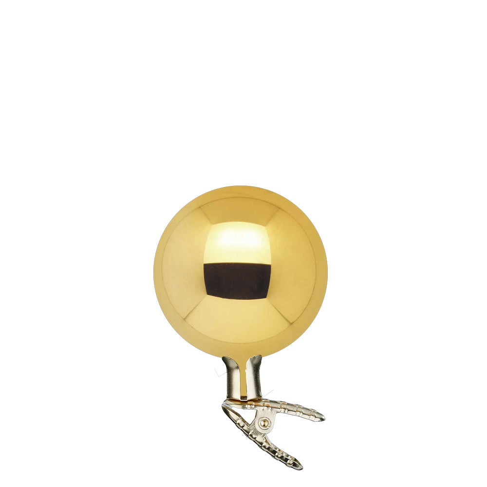 Kugeln auf Clip, inkagold glanz, 8 cm