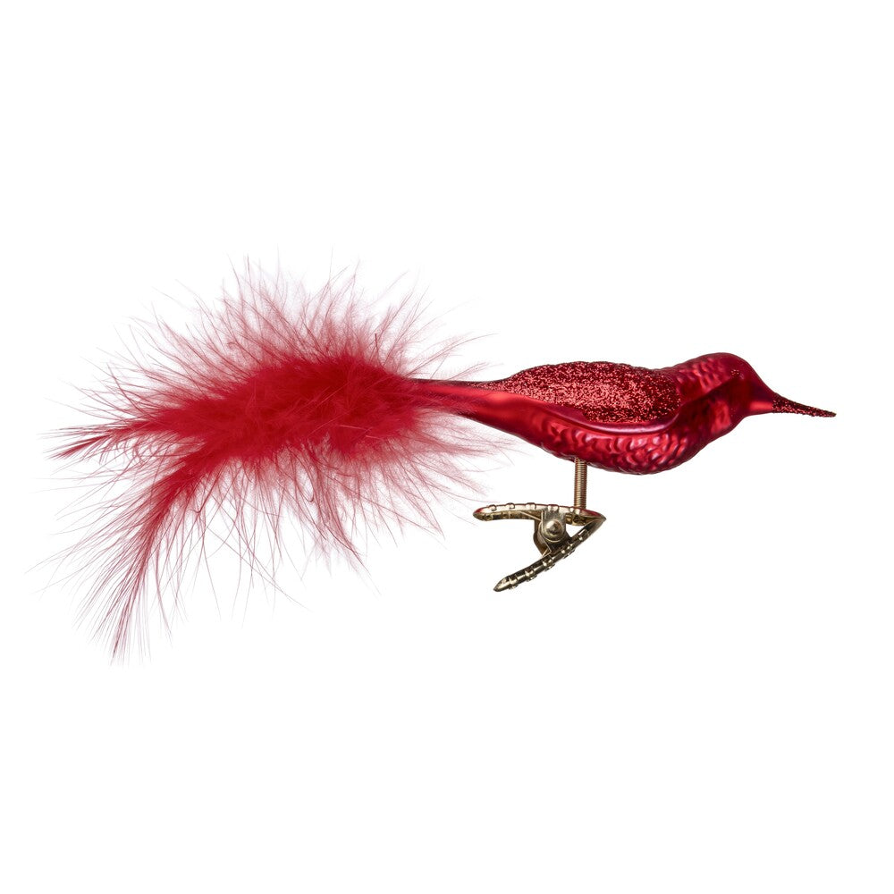Vögelchen, rot matt, 10 cm