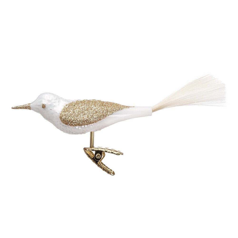 Birdie, porcelain white opal, 4''
