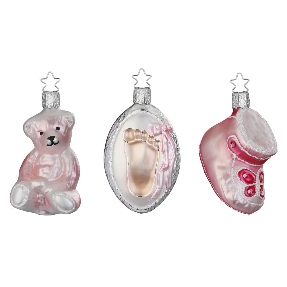 Welcome Baby pink, 3.2'', 3 pcs. – Inge Glas