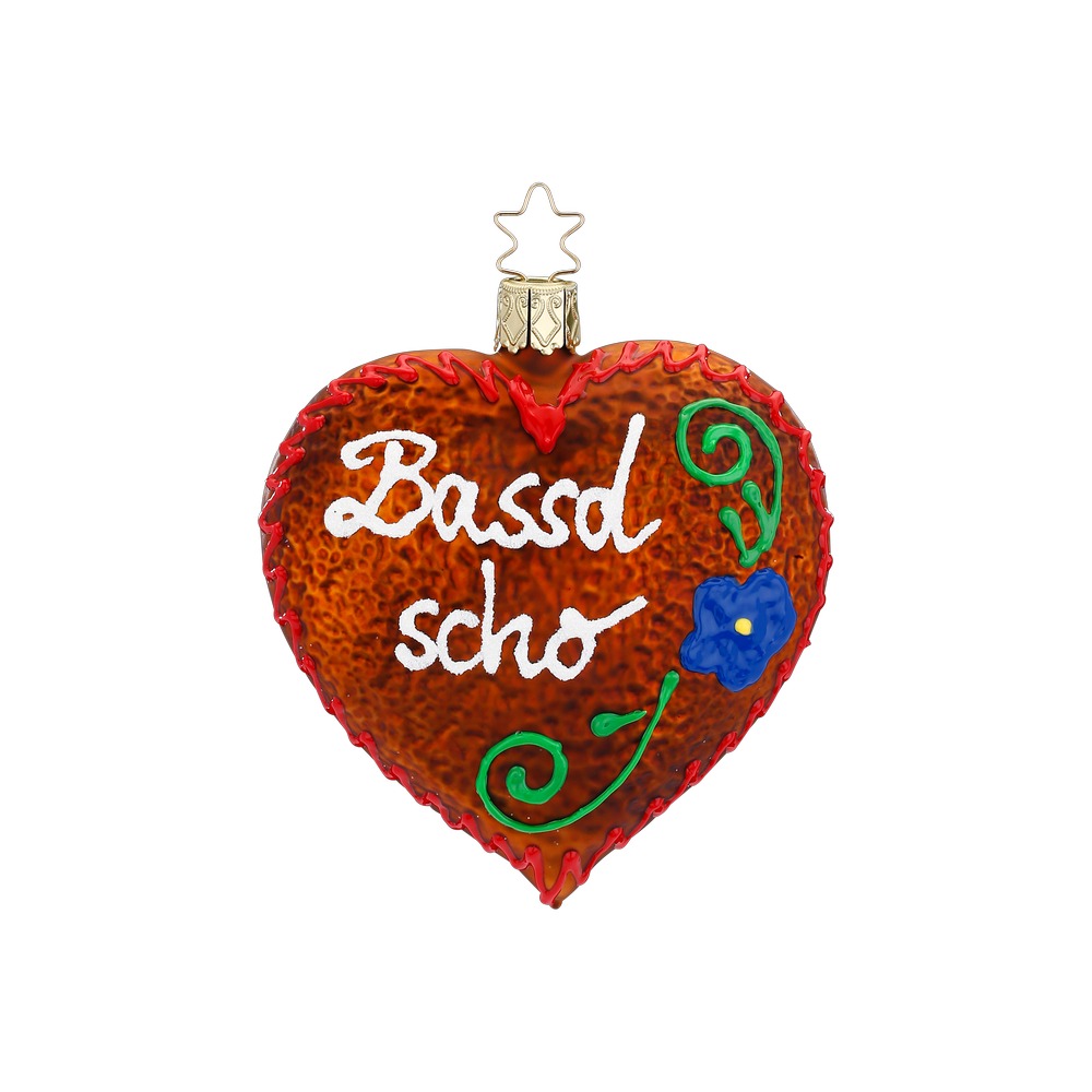 Lebkuchenherz, Bassd scho, 9 cm