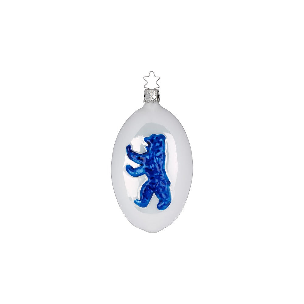 Relief Berliner Bär, blau, 11 cm