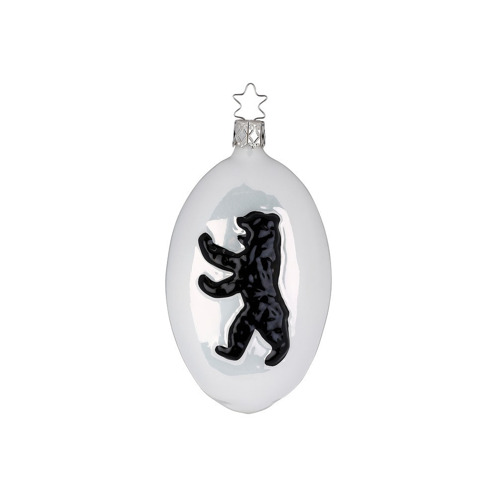 Relief Berliner Bär, schwarz, 11 cm