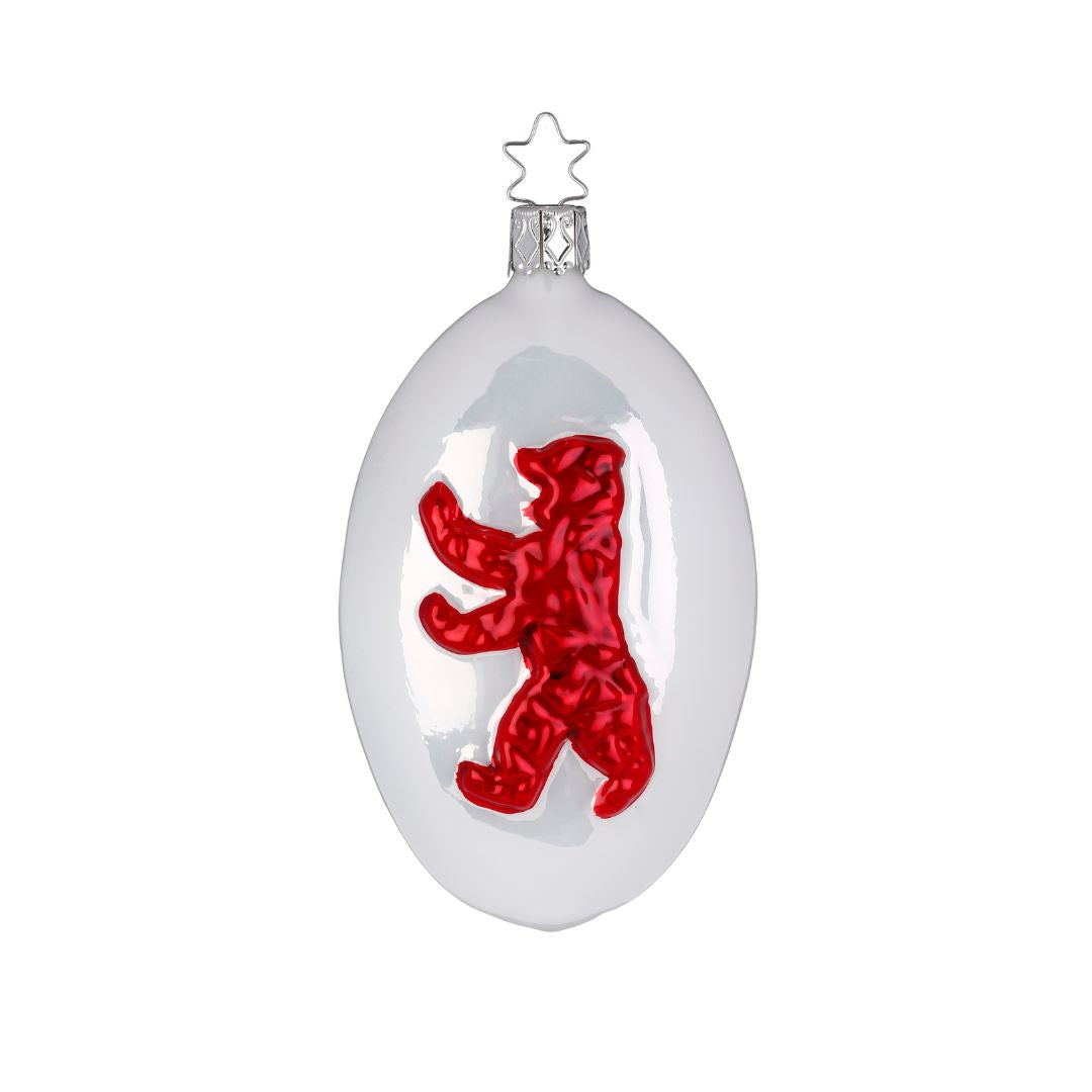 Relief Berliner Bär, rot, 11 cm