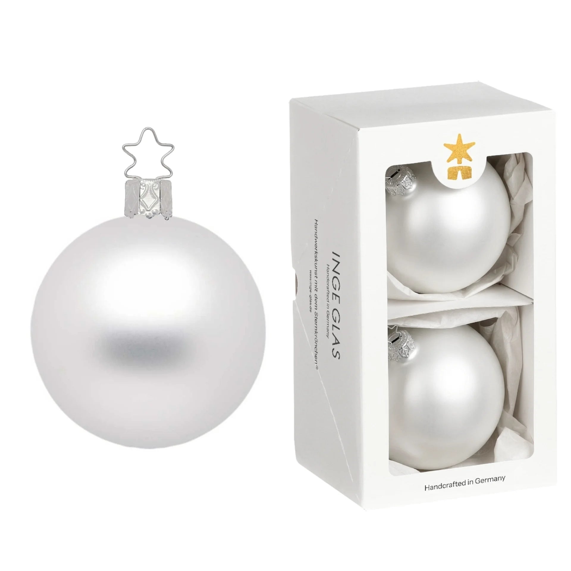 Balls, white matt, 4''