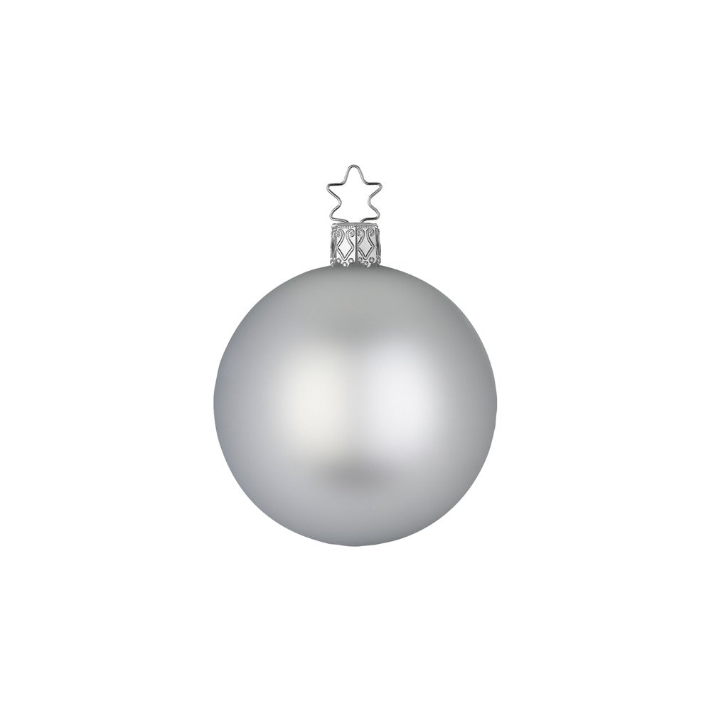 Kugeln, perlgrau matt, 10 cm