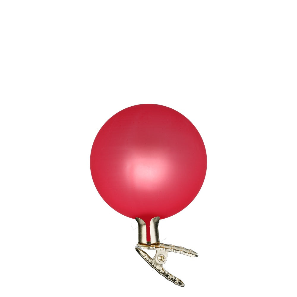 Kugeln auf Clip, pfingstrose matt, 10 cm