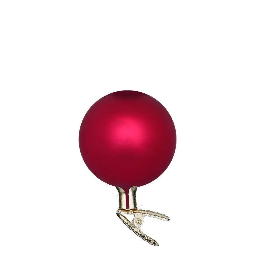 Kugeln auf Clip, dahlie matt, 10 cm