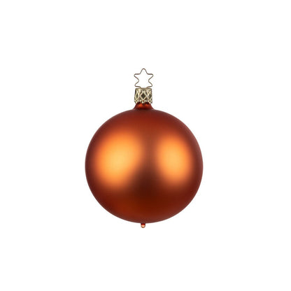 Kugeln, orange matt, 10 cm