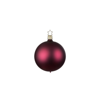 Kugeln, rotwein matt, 6 cm