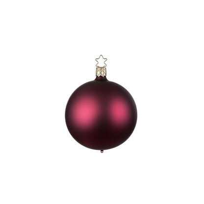 Kugeln, rotwein matt, 8 cm