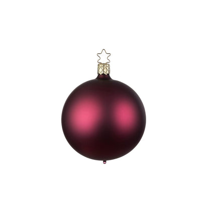 Kugeln, rotwein matt, 10 cm