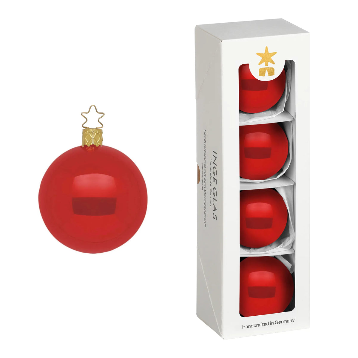 Balls, red pearl, 2.4''