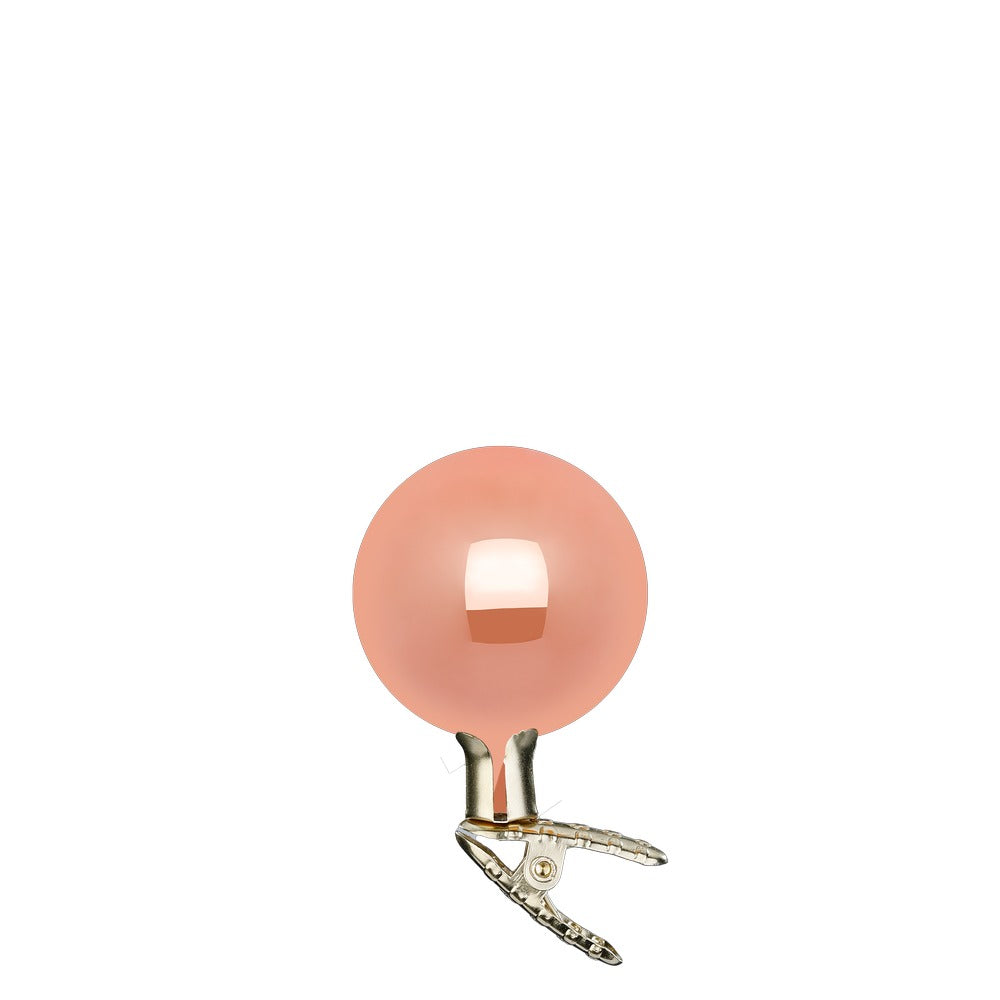 Kugeln auf Clip, apricot opal, 6 cm