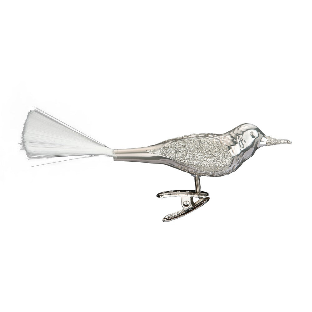 Vogel, kieselgrau opal, 10 cm