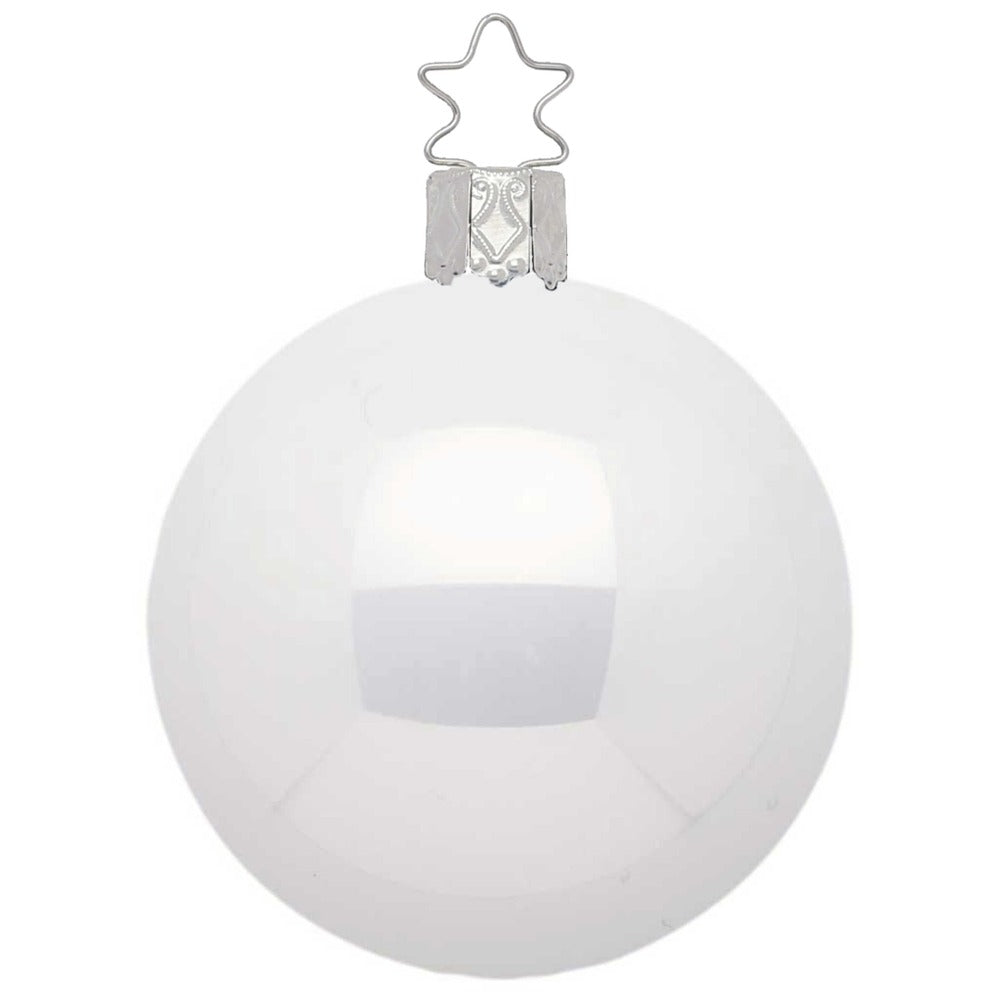 Kugel, porzellanweiß opal , 15 cm