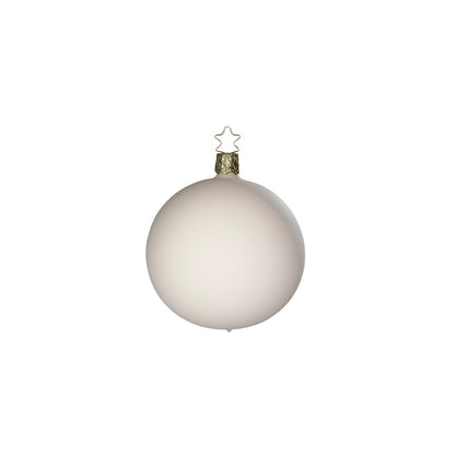 Kugeln, creme samt, 8 cm
