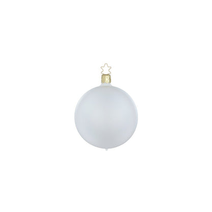 Kugeln, weiß matt transparent, 6 cm