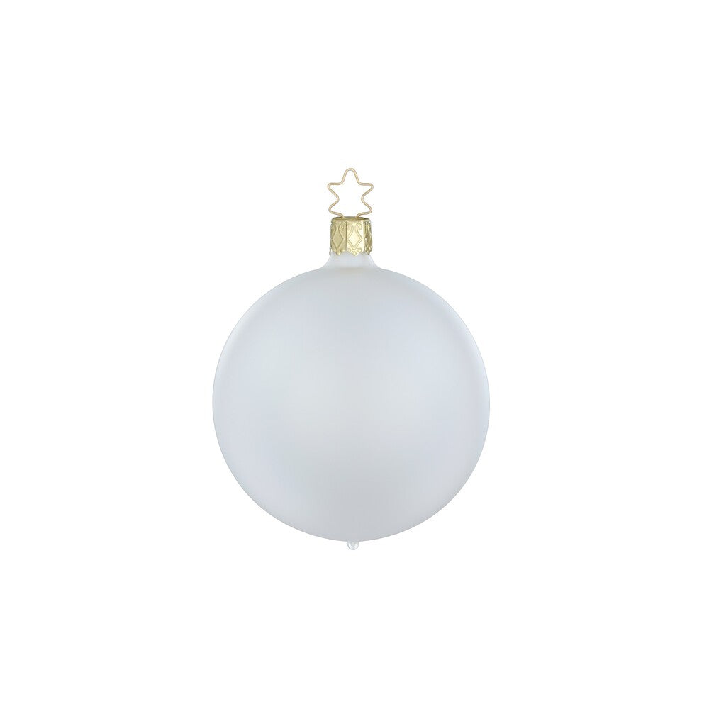 Kugeln, weiß matt transparent, 10 cm