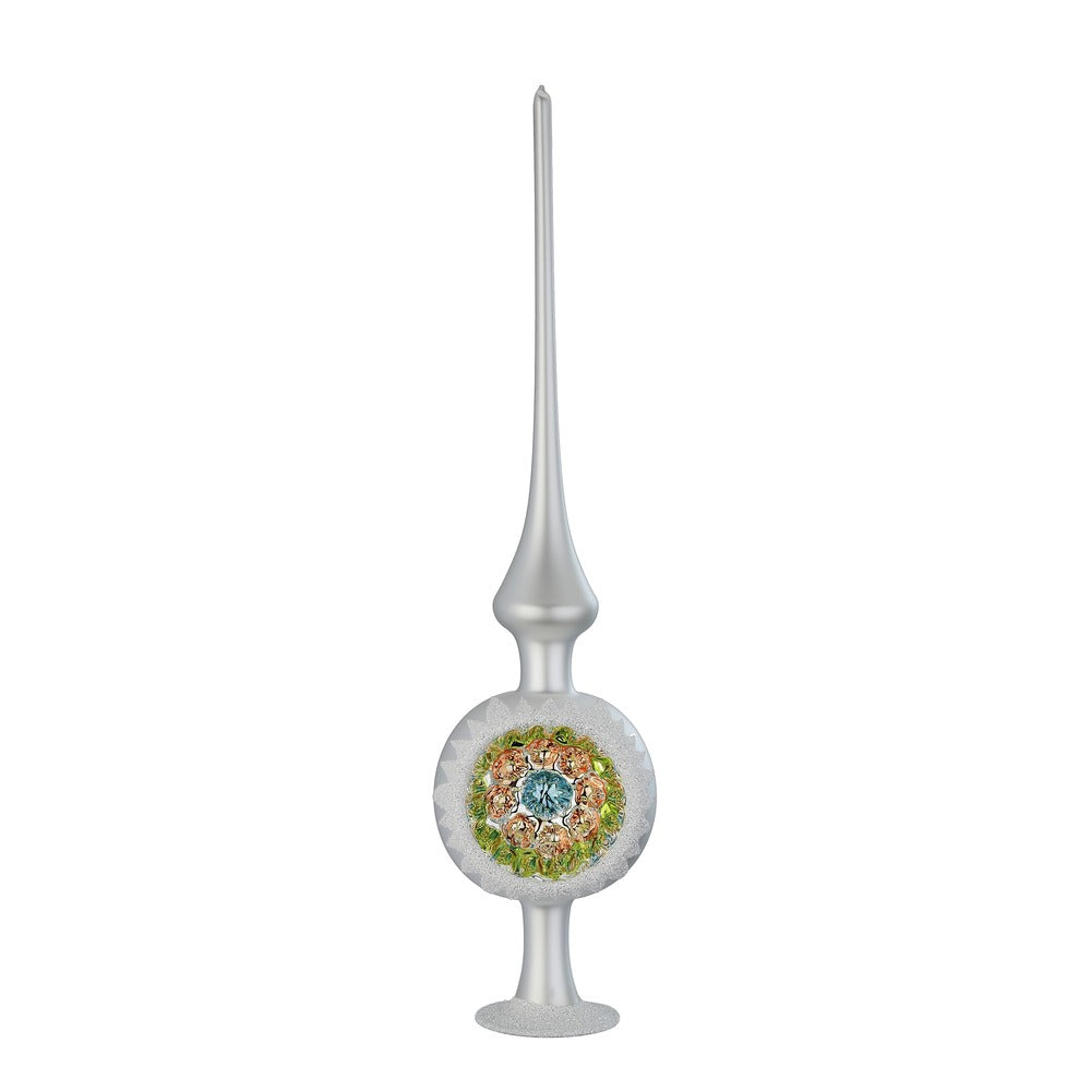 Ornament Reflex, 8 x 33 cm, weiß matt