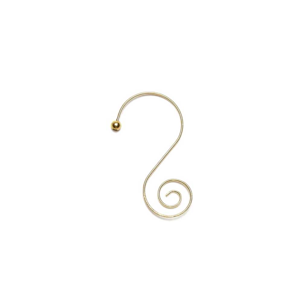 S-shaped hook with snail, gold